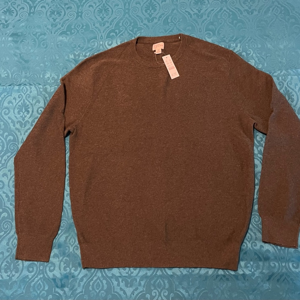 Nwt J Crew men’s cotton army green sweater medium - Picture 2 of 7